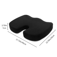 Coussin de siège orthopédique en mousse à mémoire de forme, coccyx sciatique, coccyx et bas du dos