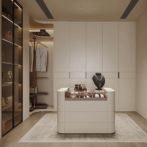 <span class=keywords><strong>Armoire</strong></span> îlot moderne minimaliste de style italien, de luxe léger, pour dressing, meuble de rangement de bijoux sur pied pour la maison - Product Image 4