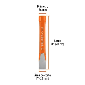 Scalpello per taglio a freddo BOX 6 1 X 8', TRUPER - Product Image 2