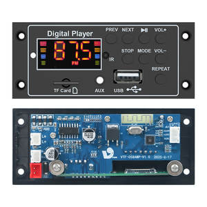 โมดูลเครื่องขยายเสียงดิจิตอล VIRE 2*20W เครื่องเล่น <span class=keywords><strong>MP3</strong></span> ใช้ไฟ DC 12V บลูทูธไร้สาย 5.3 สำหรับรถยนต์ พร้อมช่อง USB และบอร์ดถอดรหัส <span class=keywords><strong>MP3</strong></span> - Product Image 1