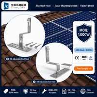 Eloxiertes Aluminium-Solarpanel-Dachmontagesystem für Ziegeldächer, Schrägdächer und Asphaltschindeldächer mit Abdichtungskit