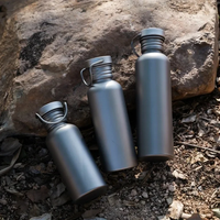 Bouteille d'eau personnalisée en titane de 500ml 600ml 750ml Fournitures de camping en plein air Tourisme Sports Cyclisme Randonnée Camping Bouteille d'eau