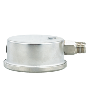 Manometro ad alta pressione interamente in acciaio inossidabile manometro riempito d'olio per manometri industriali con raccordo inferiore - Product Image 3