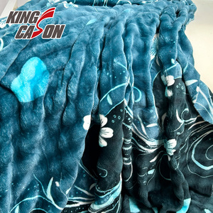 Tissu en flanelle bulle colorée Kingcason, 100 % polyester, doux pour la peau, chaud et confortable, personnalisable en usine pour vêtements - Product Image 1