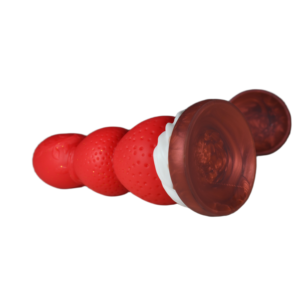 Jouet sexuel très vendu en forme de fraise, insertion facile, plug anal de qualité médicale, lisse, pour hommes et femmes - Product Image 3