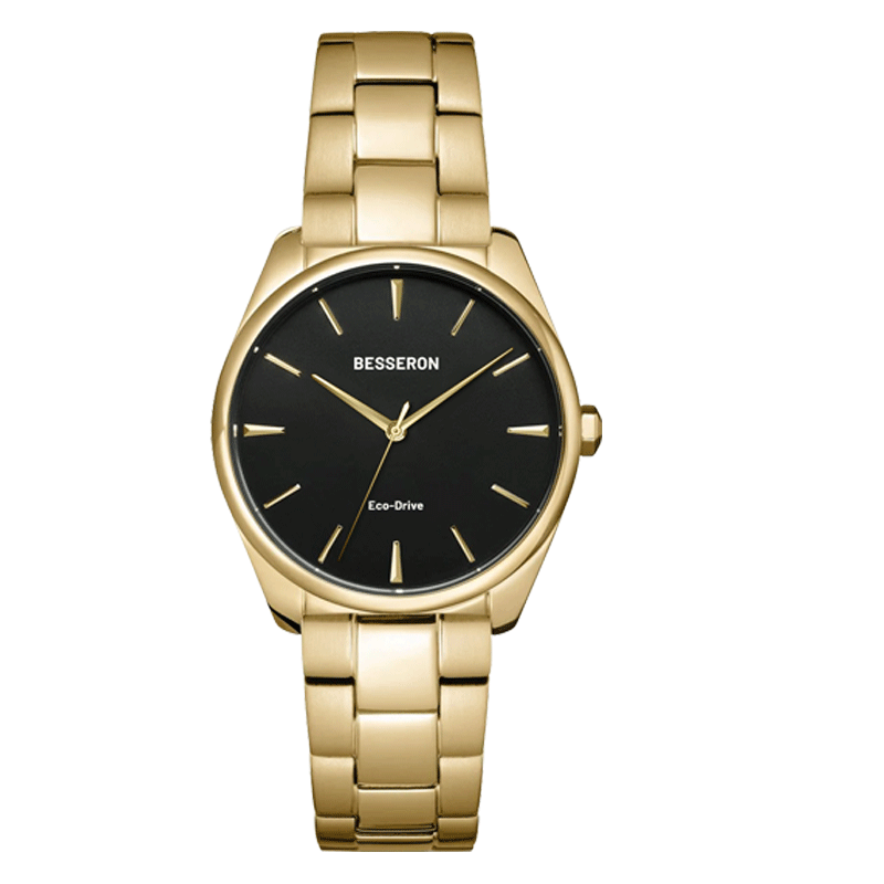 Black dial solar watch