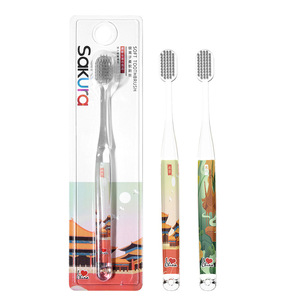 Cepillo de dientes Sakura de cerdas suaves de nailon, manual, para uso doméstico, para adultos, 12 unidades - Product Image 5
