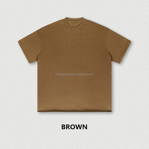Custom Logo High Quality 100% Cotton Acid Wash 230 260 Gsm Heavyweight <b>Men</b> Custom Blank Stone Washed Vintage Oversized T Shirt - Product Image 3