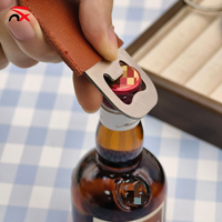 Décapsuleur porte-clés personnalisé avec logo imprimé, en cuir PU, mini décapsuleur pour bière, idéal pour cadeaux souvenirs (vente en gros)