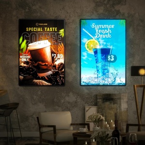 Wall <b>Mounted</b> Magnetic Aluminum Rectangular Movie Poster <b>Frame</b> Backlit Acrylic LED Light Box Sign Model CH-A for Advertising - Product Image 3
