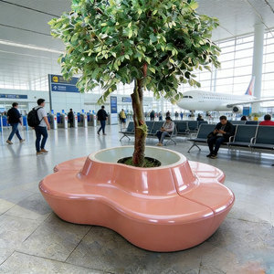 Banco de Descanso de FRP de Diseño B33 para Exteriores, Campus o Centros Comerciales, Asiento Decorativo Artístico con Estilo de Sillas de Madera - Product Image 6