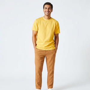 Nueva Llegada, Camisetas Deportivas Casuales Transpirables para Hombre, Cuello Redondo, Manga Corta, Corte Regular, 100% Algodón, Alta Calidad - Product Image 1