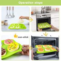 DIY Schokoladen form Kuchen Cupcake Seife Fondant form Dekorations werkzeuge 3D Backblech Hitze beständiges Silikon 6 Hohlraum Donut form
