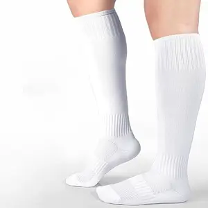 Chaussettes de football anti-dérapantes garçon filles genou haut Baseball Softball Athletic Sports Tube bas