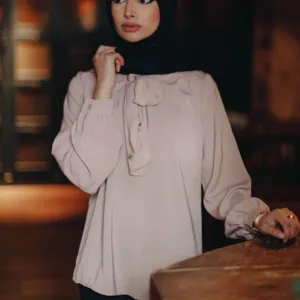El más nuevo diseño de las mujeres musulmán larga túnica modesto blusa de las mujeres