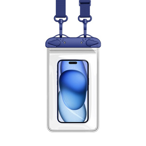 Ampia custodia impermeabile a doppio strato per telefono, a quattro lati, con funzionalità touchscreen, <span class=keywords><strong>borsa</strong></span> a tracolla in PVC per telefono, impermeabile con classificazione IPX8 - Product Image 4