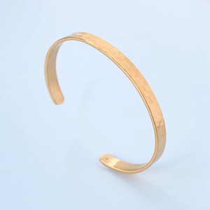 6MM Stainless Steel <strong>Customizable</strong> Logo Hammered <strong>Cuff</strong> <strong>Bracelet</strong> in Gold/Silver/Black Classic Style Unisex - Product Image 3