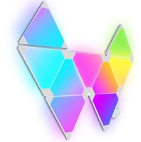 Panneau mural rvb quantique intelligent triangulaire nuit jeu lumière LED App télécommande bouton minuterie fonction lumière corps