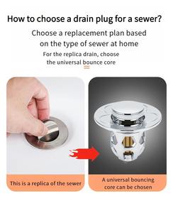 <span class=keywords><strong>Bouchon</strong></span> <span class=keywords><strong>de</strong></span> vidange d'évier tout cuivre Anti-odeur rebond noyau presse-Type évier vidange accessoires universels pour lavabo évier <span class=keywords><strong>de</strong></span> salle <span class=keywords><strong>de</strong></span> bain - Product Image 3