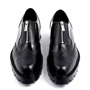 Designer Pointed Toe Black Luxury <strong>Men</strong> Full Grain Cowhide Leather ZIP Closure Spring Summer Handmade Best Quality Dress <strong>Shoes</strong> - Product Image 4