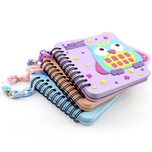 Factory Supply Hight Quality A5 A6 Spiral Notebook Funny Silicone Cute Note book with Custom Shape