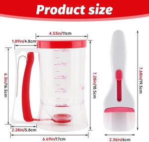 Distributeur de pâte à crêpes, cupcakes et gaufres en plastique – Accessoires de cuisine et outils de pâtisserie pour une vie plus facile - Product Image 2
