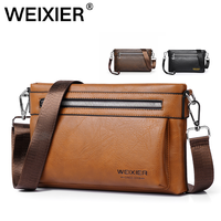 Bolso Bandolera de Piel Sintética PU Impermeable, Estilo Vintage, con Logotipo Personalizado, Resistente al Desgaste, de Lujo para Hombre