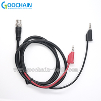 Cable Coaxial Blindado BNC Macho a Doble Conector Banana con Conductor de Cobre Puro y Revestimiento de Nylon PVC para Osciloscopio