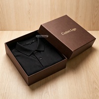 Nouvelle boîte cadeau en papier recyclable de style usine, boîte cadeau de luxe en papier doré pour la fête des pères, vêtements, t-shirt