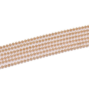 Chaînes à perles, chaînes à billes, chaînes en métal perlées 5m 10m, colliers tendance, accessoires de bijoux DIY, fer plaqué cuivre, argenté - Product Image 5