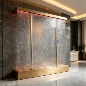 Pantalla Decorativa de <span class=keywords><strong>Cascada</strong></span> Interior Personalizable con Luz LED, Pared de <span class=keywords><strong>Agua</strong></span>, <span class=keywords><strong>Cascada</strong></span> - Product Image 2
