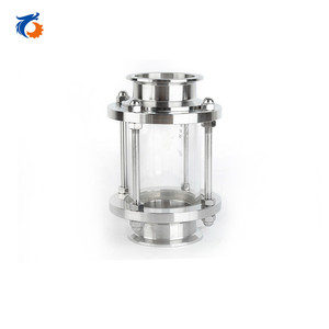 304 316L صحي الفولاذ المقاوم للصدأ ثلاثي المشبك مستقيم نوع البصر الزجاج - Product Image 3