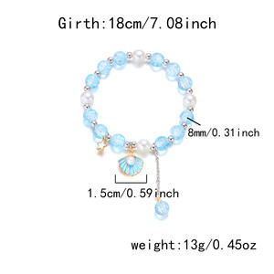 Nuovo stile di moda di nicchia fata <span class=keywords><strong>bracciale</strong></span> a caduta d'olio <span class=keywords><strong>con</strong></span> perline di Popcorn in corda intrecciata <span class=keywords><strong>con</strong></span> campana in lega per anniversario - Product Image 6