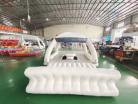 Plateforme flottante gonflable pour loisirs aquatiques d'été, île flottante, certifiée CE, tissu à double paroi, pour l'extérieur