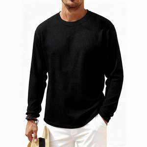 T-shirt léger à col ras du cou et manches longues pour homme, collection sports de plein air, nouvelle texture nid d'abeille séchage rapide printemps 2026 - Product Image 3