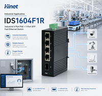 Switch Ethernet Industrial Gigabit de 4 Puertos con Uplink SFP de 1G, Switch de Red para Riel DIN EN50155 12-57VDC para Ferrocarril