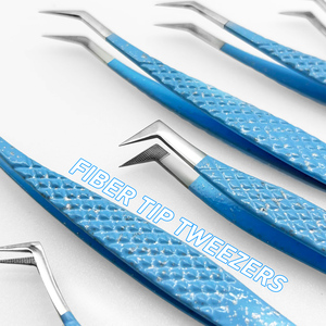 Custom Logo Diamond <strong>Tweezers</strong> Volume Fiber Tip Private Label Stainless Steel Isolation <strong>Tweezer</strong> Green <strong>Eyelash</strong> Extension <strong>Tweezers</strong> - Product Image 6