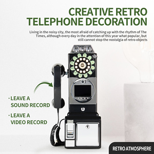 Nouveau 2025 – Livre d'or vidéo HD 1080P mural avec caméra de téléphone antique pour mariages, anniversaires, remises de diplômes – Téléphones filaires - Product Image 5