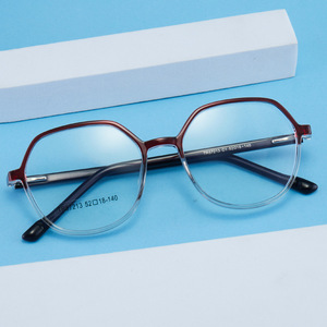 Montura de Gafas Redondas Tr90 87213 de Acetato con Protección Contra Luz Azul, Unisex, Montura Completa, Gafas Ópticas de Tamaño Mediano con Diseño Estampado - Product Image 4