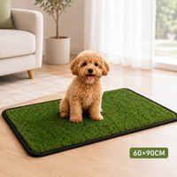 Tapis de gazon artificiel pour chien, moquette en herbe synthétique pour animaux de compagnie, tapis d'intérieur doux et écologique, fibres haute densité de 30 mm, support de drainage, taille personnalisée