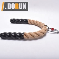 Attache de câble de corde de triceps de corde de chanvre, longueur de corde de 27 ou 36 pouces, attache de câble de Fitness de traction Ab