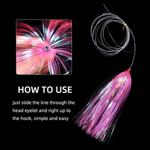 Esca da Traina con Testa in Rame e Coda in Mylar da 13cm/5.12\", per Tonno, Snapper, Pesca in Acqua Salata, Ballyhoo, Spigola, Calamari - Product Image 6