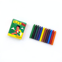 Crayones de Cera para Dibujo Artístico No. 66, Ecológicos, No Tóxicos, con Certificación CE, Juego de 12 Colores en Caja, para Niños