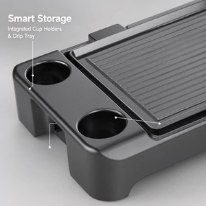 Gril électrique portable pliable avec double cuve amovible, type canard mandarin, entièrement lavable, antiadhésif, pour barbecue - Product Image 4