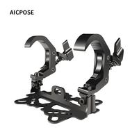 AICPOSE Crochet de fixation double pliable en aluminium pour éclairage de scène et DJ, pince de fixation pour truss
