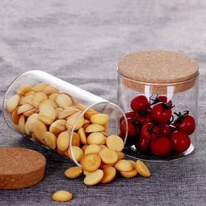 Bocaux en verre avec couvercle en liège pour la vente en gros – Bocaux à épices personnalisés, contenants alimentaires en verre grande capacité pour la cuisine - Product Image 5