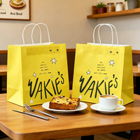 Sac de livraison alimentaire jetable en papier kraft biodégradable et écologique, gaufré, pour repas légers