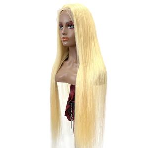 วิกผมแท้แบบผูกเชือกด้านหน้า 13x4 แบบแสกข้างตรง สีทอง ถอนขนแล้ว ฟอกปม ไม่ต้องใช้กาว - Product Image 2