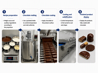 Machine d'enrobage au chocolat de 1000 mm très vendue pour biscuits, beignets, gâteaux – Ligne de recouvrement au chocolat