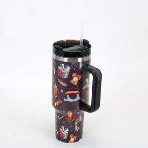 Venta al por Mayor de Vasos de Acero Inoxidable de 40 oz, Taza de Café con Asa para Sublimación, Diseño Navideño, Personalizable con Logotipo y Color - Product Image 2